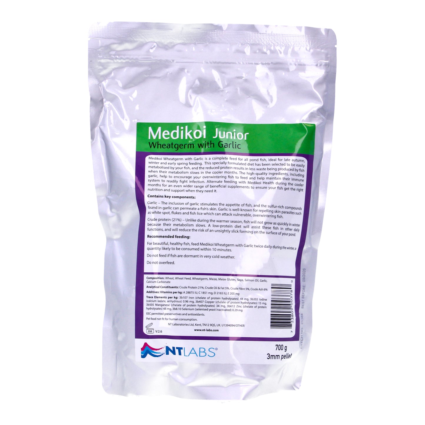 Medikoi Wheatg/Garlic 3mm Junior Pellet | 700g (378)