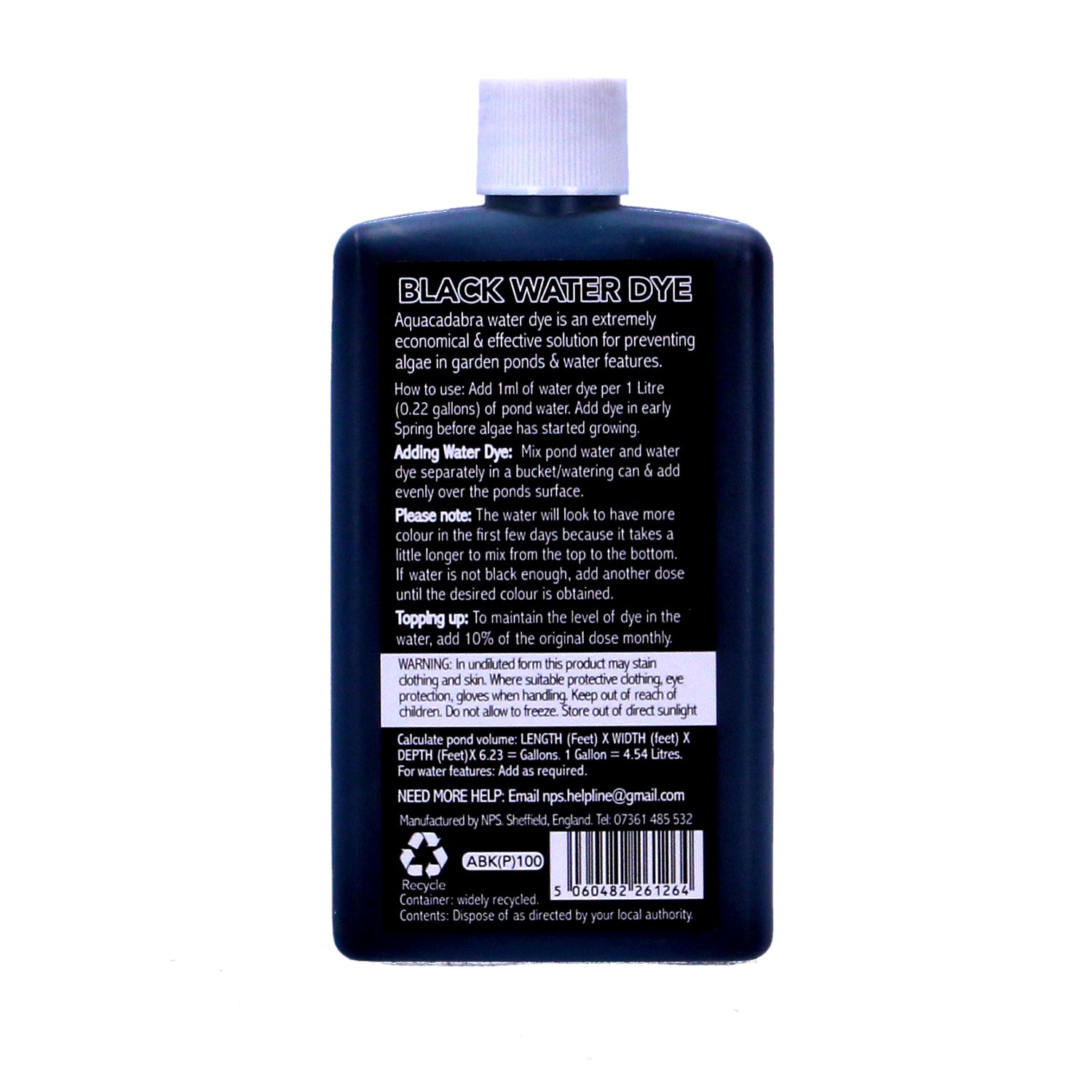 Aquacadabra Vanquish Pond Water Feature Dye Black