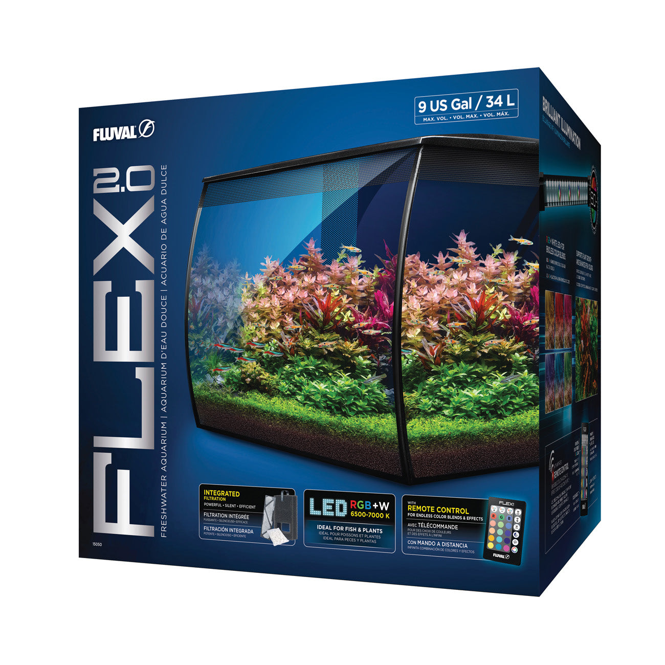 Fluval Flex 2.0 34L Black Aquarium