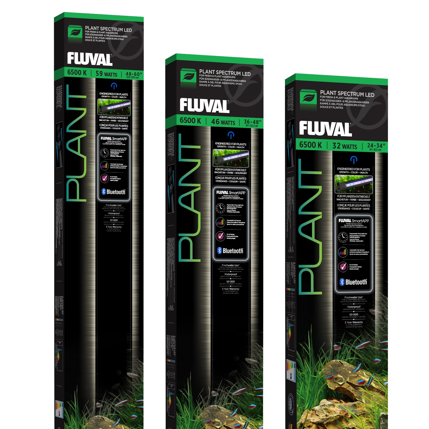 fluval plant 3.0 hanging kit Fluval Plant 3.0 LED Bluetooth Light Units