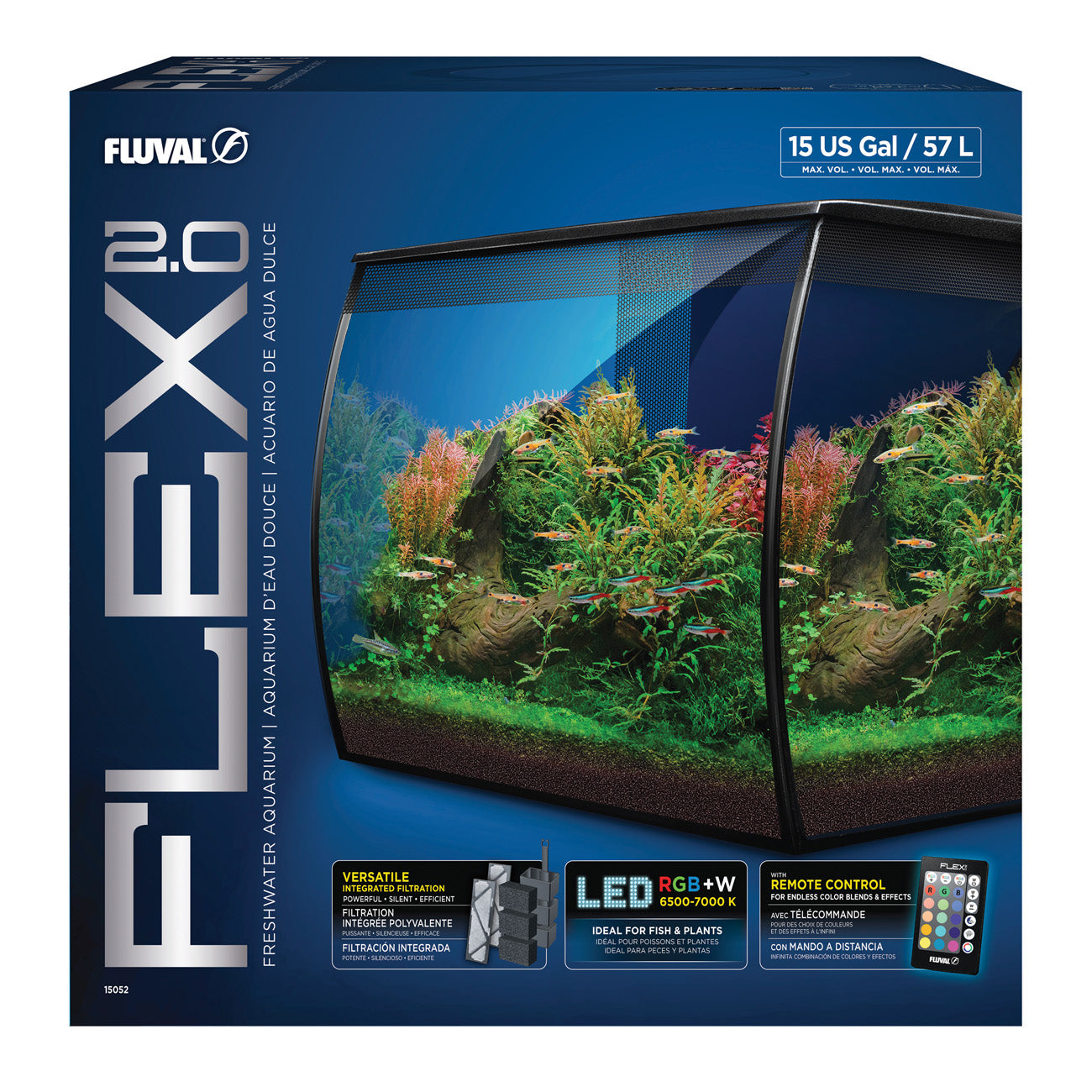 Fluval Flex 2.0 57L Black Aquarium