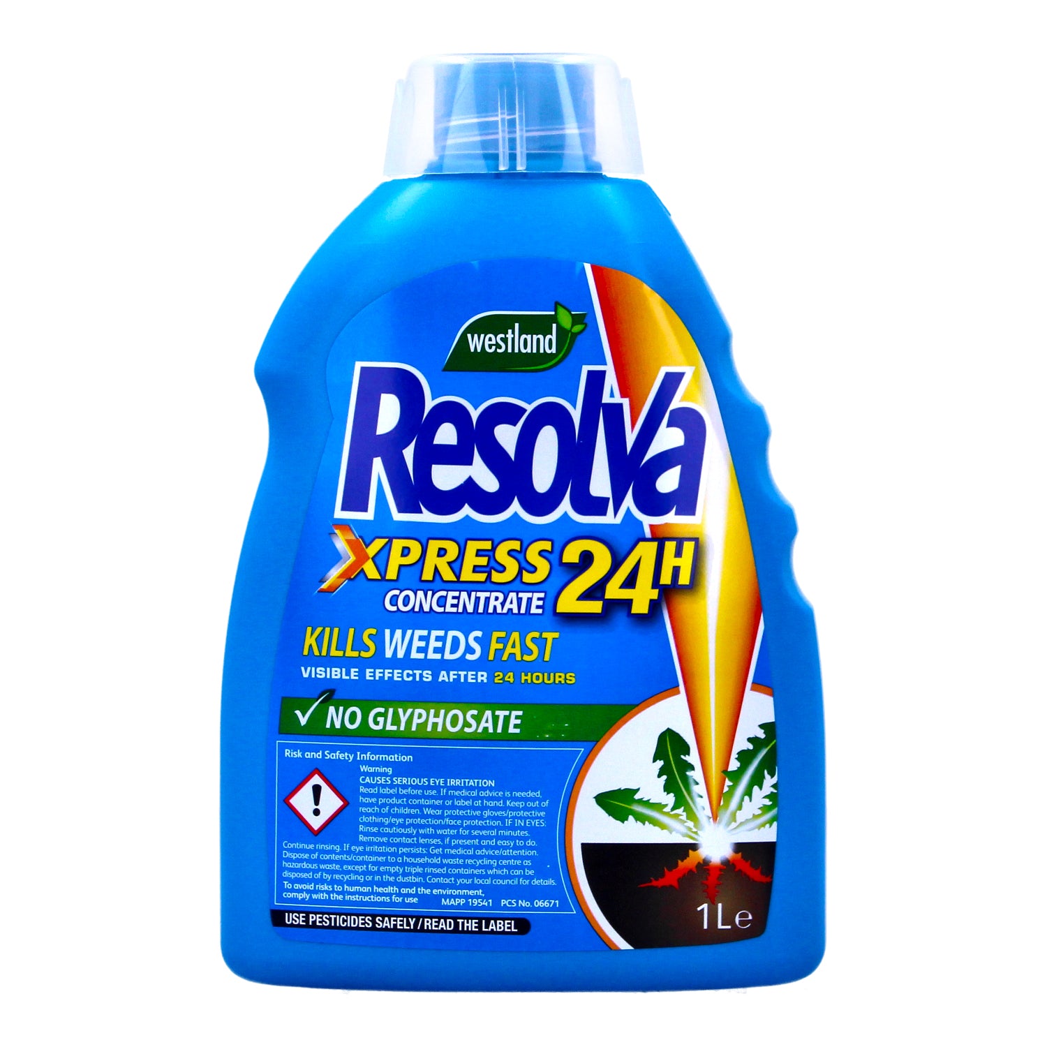 Resolva Xpress Weedkiller Fast-Acting Glyphosate Free Weed Control 1L