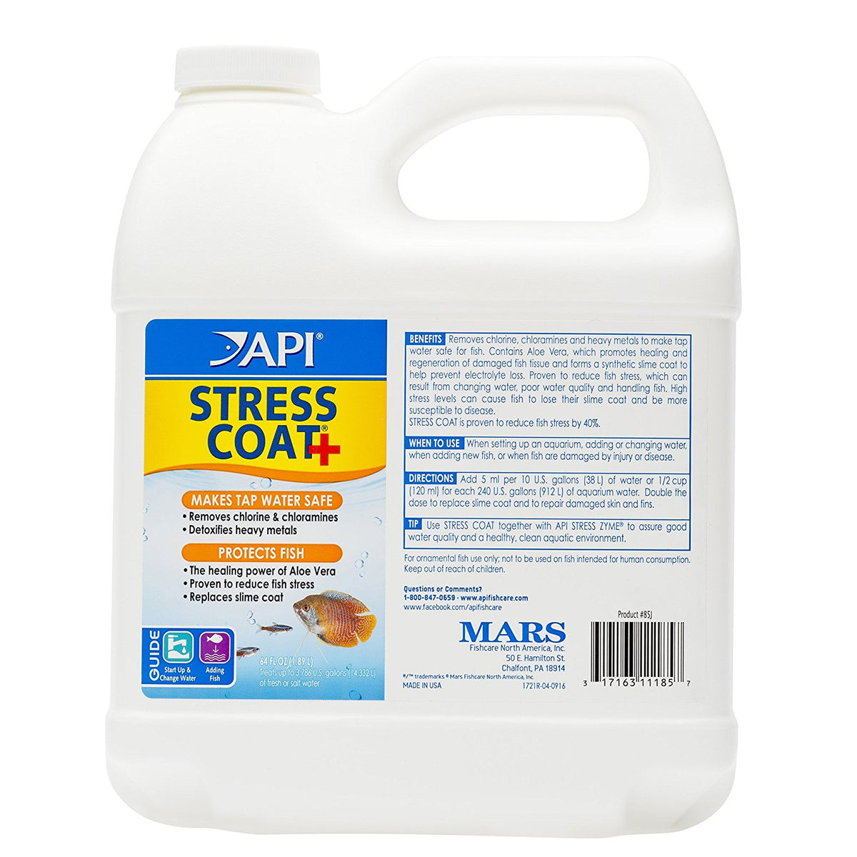 API Stress Coat & Stress Zyme 1.9L Aquarium Water Conditioner Bacteria Kit