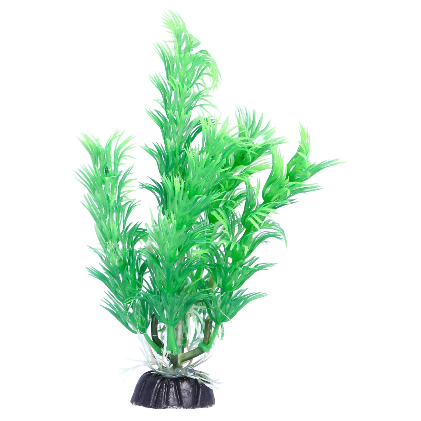 Green Plastic Aquarium Decoration Plants 10cm (Pack of 6)