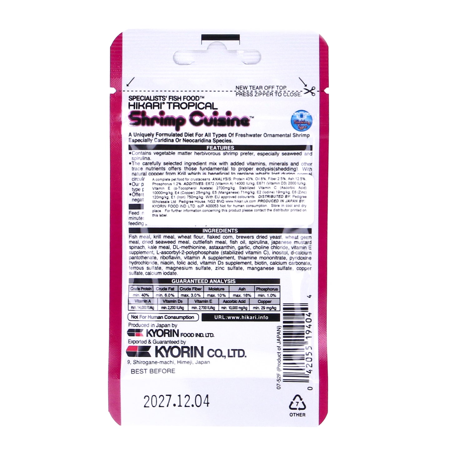 Hikari Shrimp Cuisine 10g