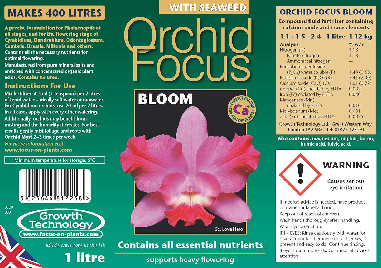 Growth Technology Orchid Focus Bloom 1 Liter
