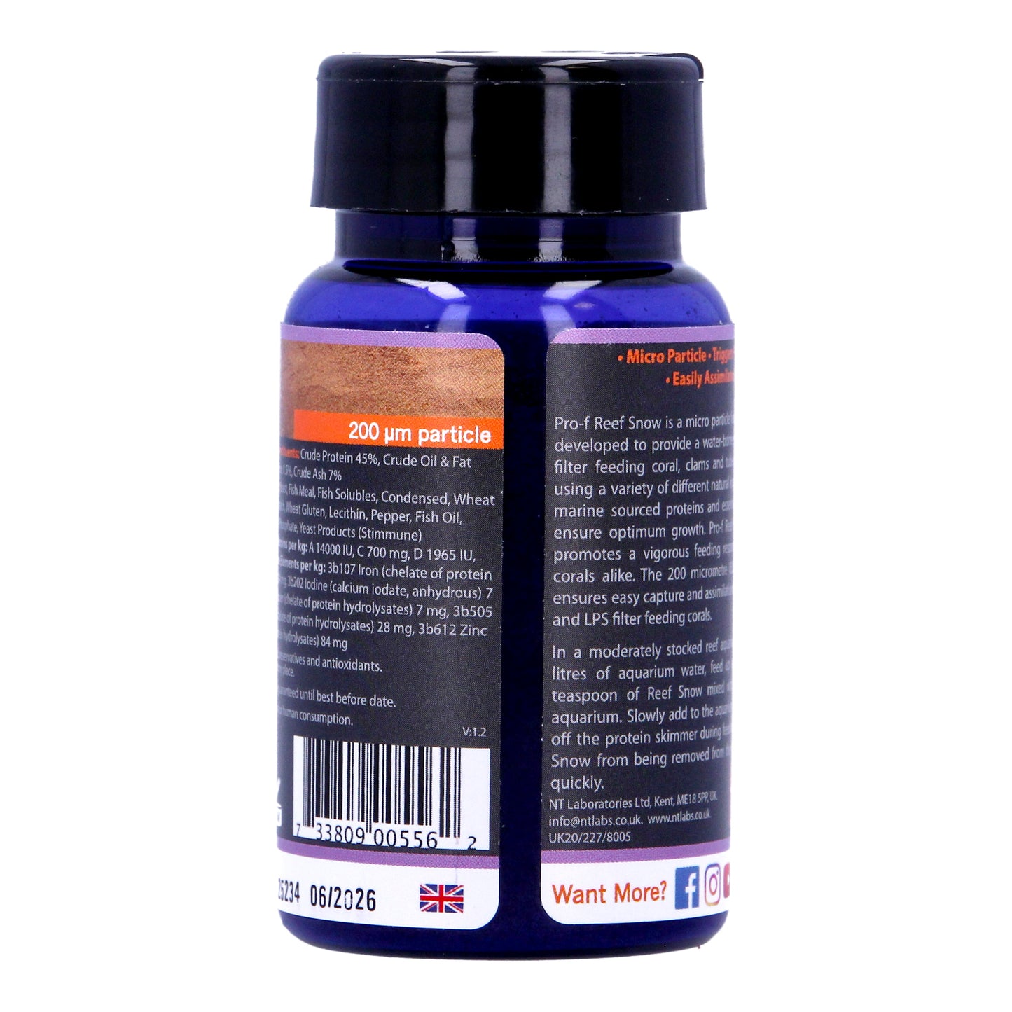 NT LABS PRO-F REEF SNOW 50g - CORAL FILTER FEEDER FOOD
