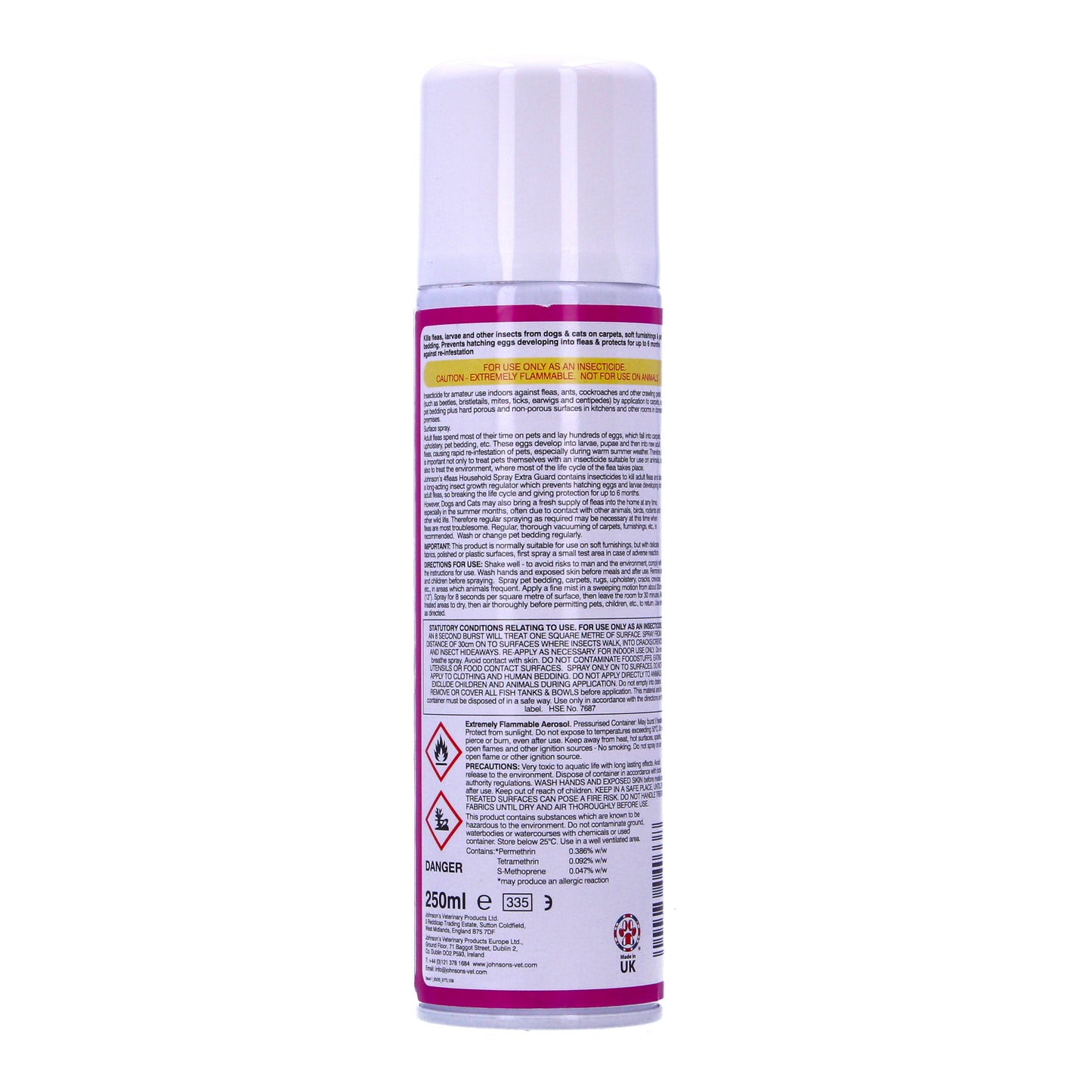 Johnsons 4Fleas IGR Home Household Flea Spray – 250ml & 600ml