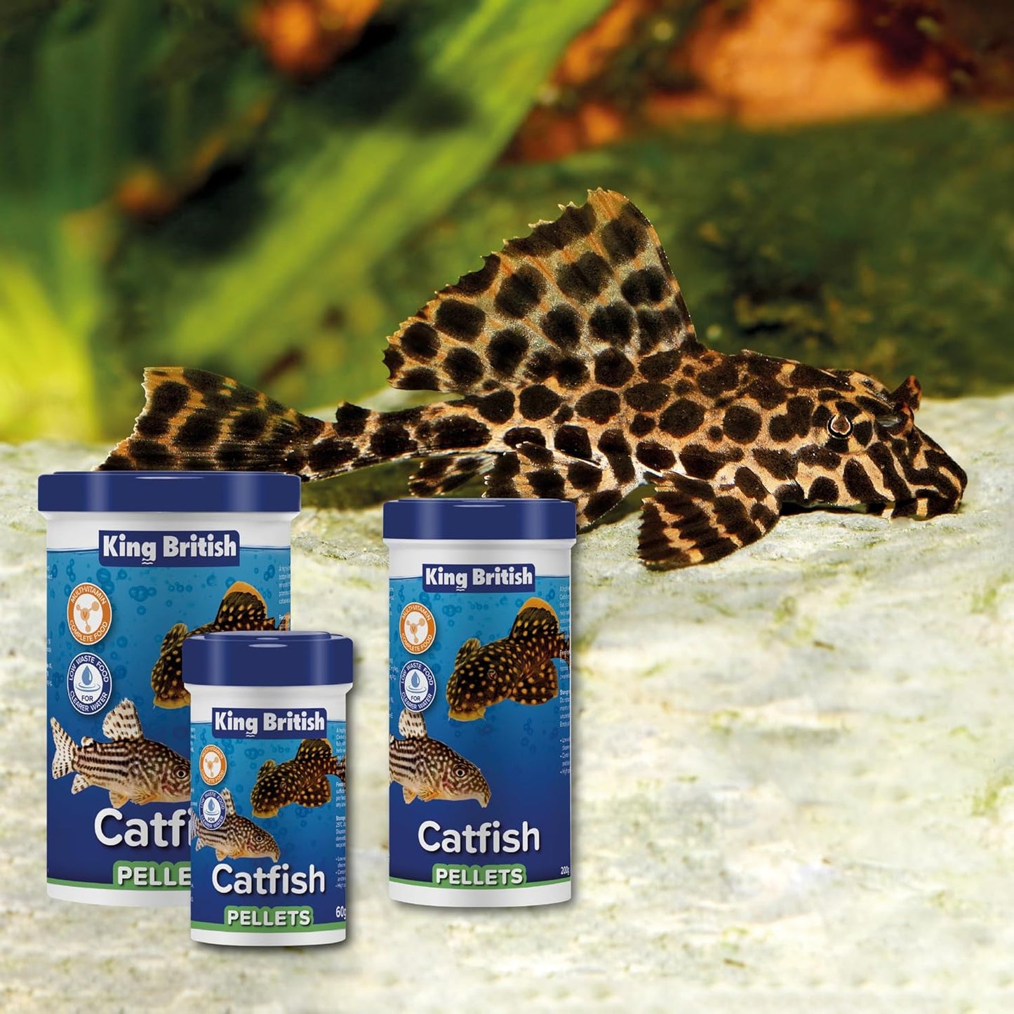 King British Catfish Pellets Bottom Feeder Aquarium Tropical Food 200g / 600g