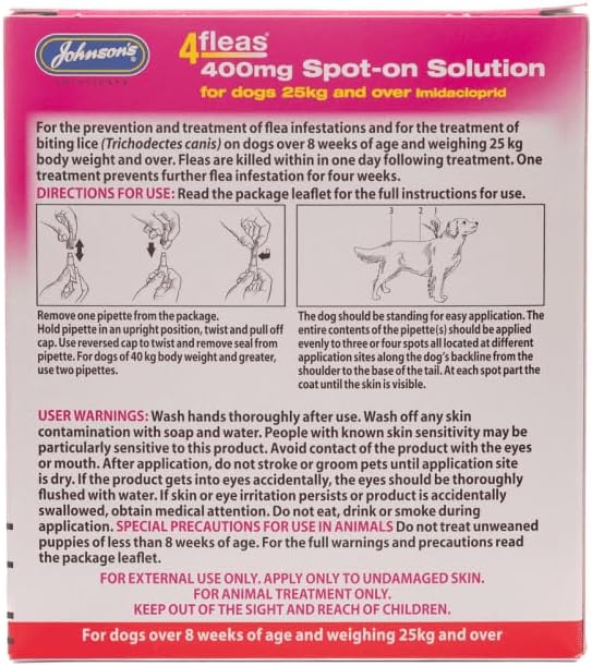 4fleas Spot-On Dual Action Flea Treatment for Dogs