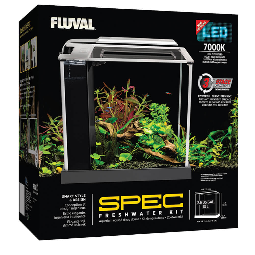 Fluval Spec Fish Tank 10lts Black - 10515