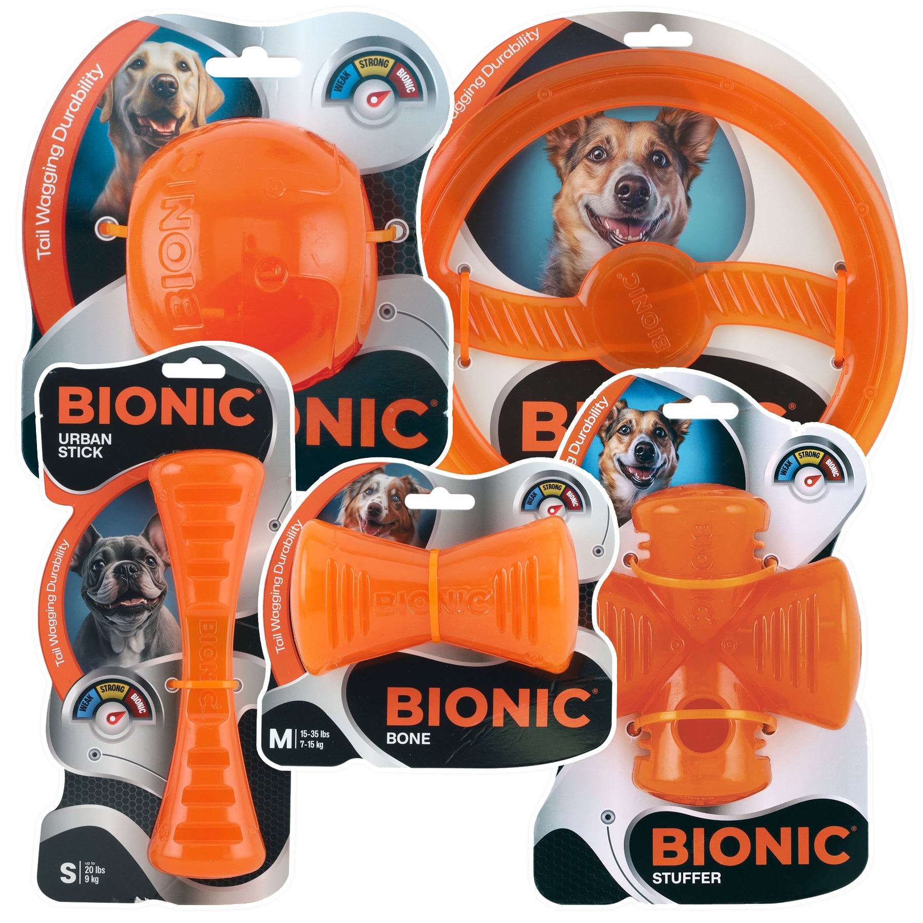 BIONIC Rubber Chew Toys for Dogs from Aquacadabra