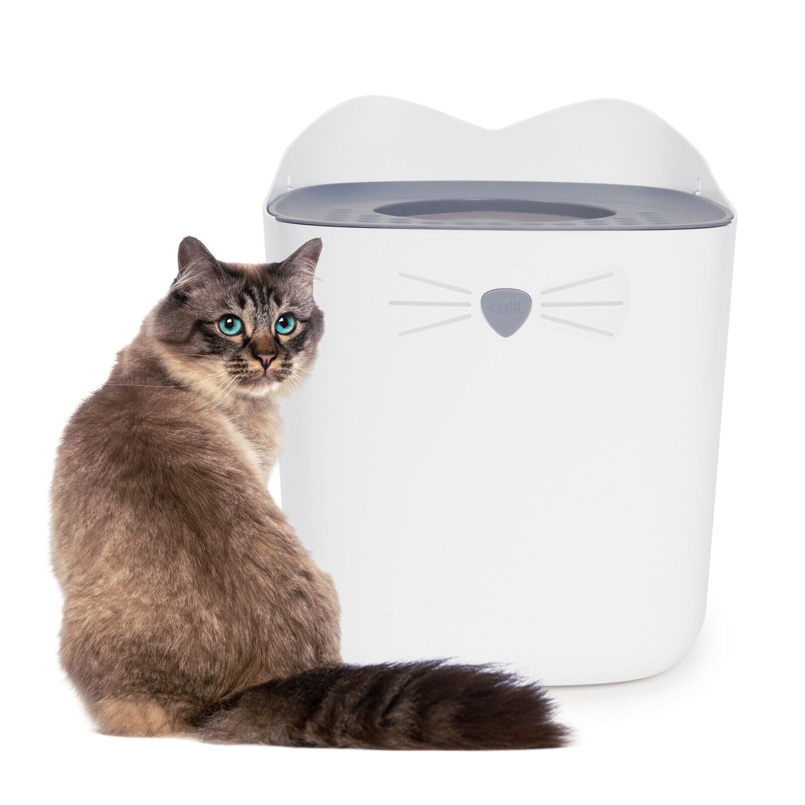 Catit Pixi Top Entry Litter Box Grey