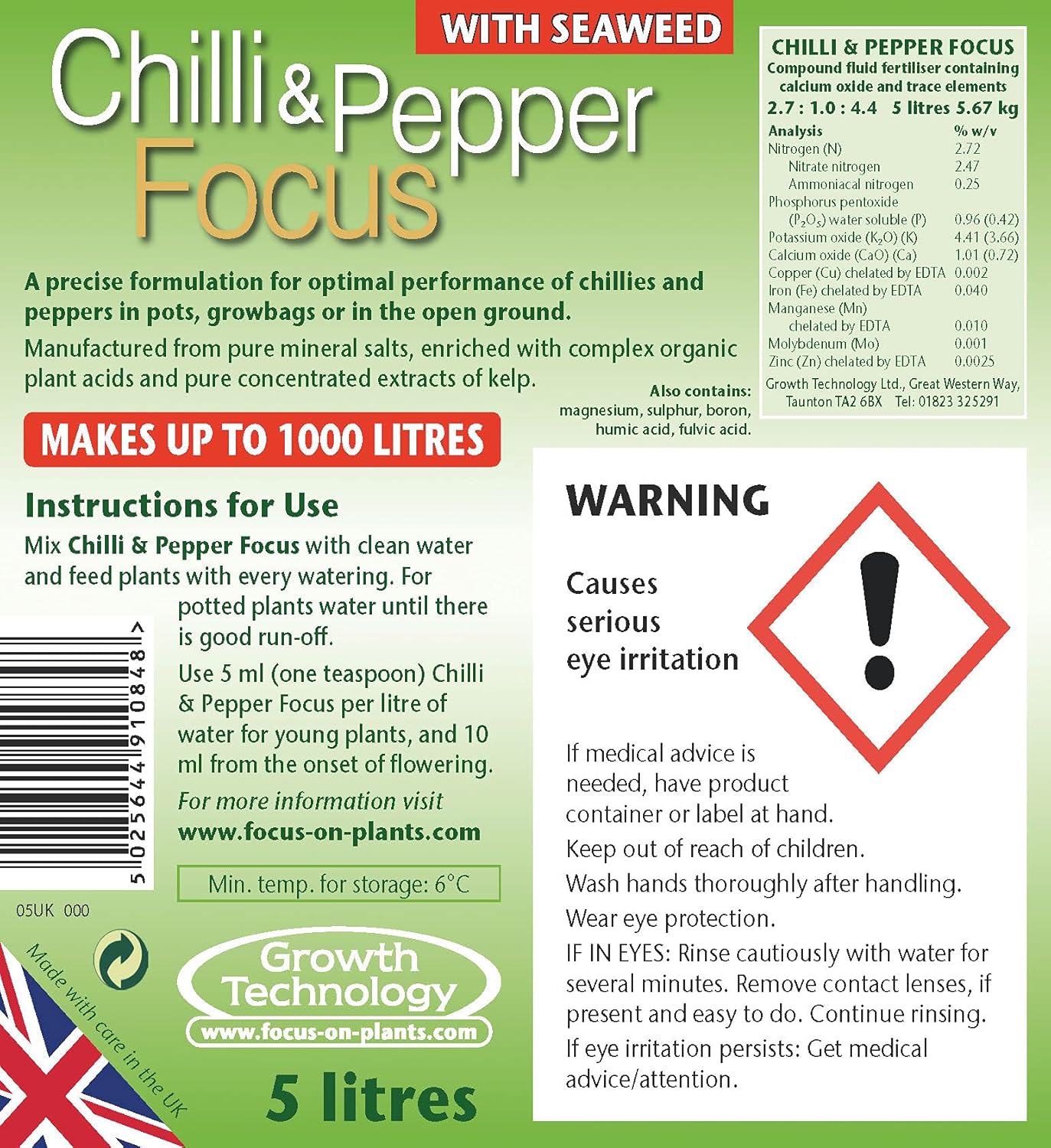 Growth Technology Chilli & Pepper Focus