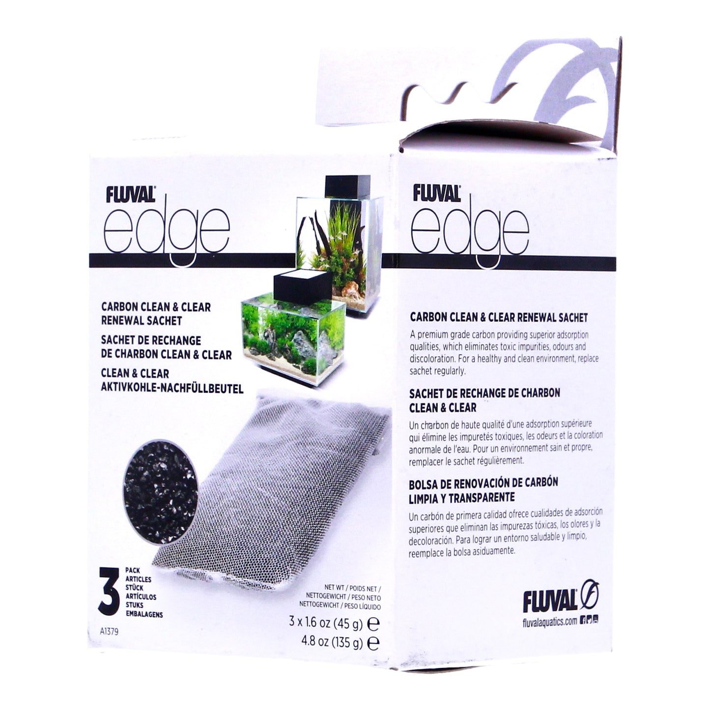 Fluval Edge Carbon Clean and Clear Sachets - A1379