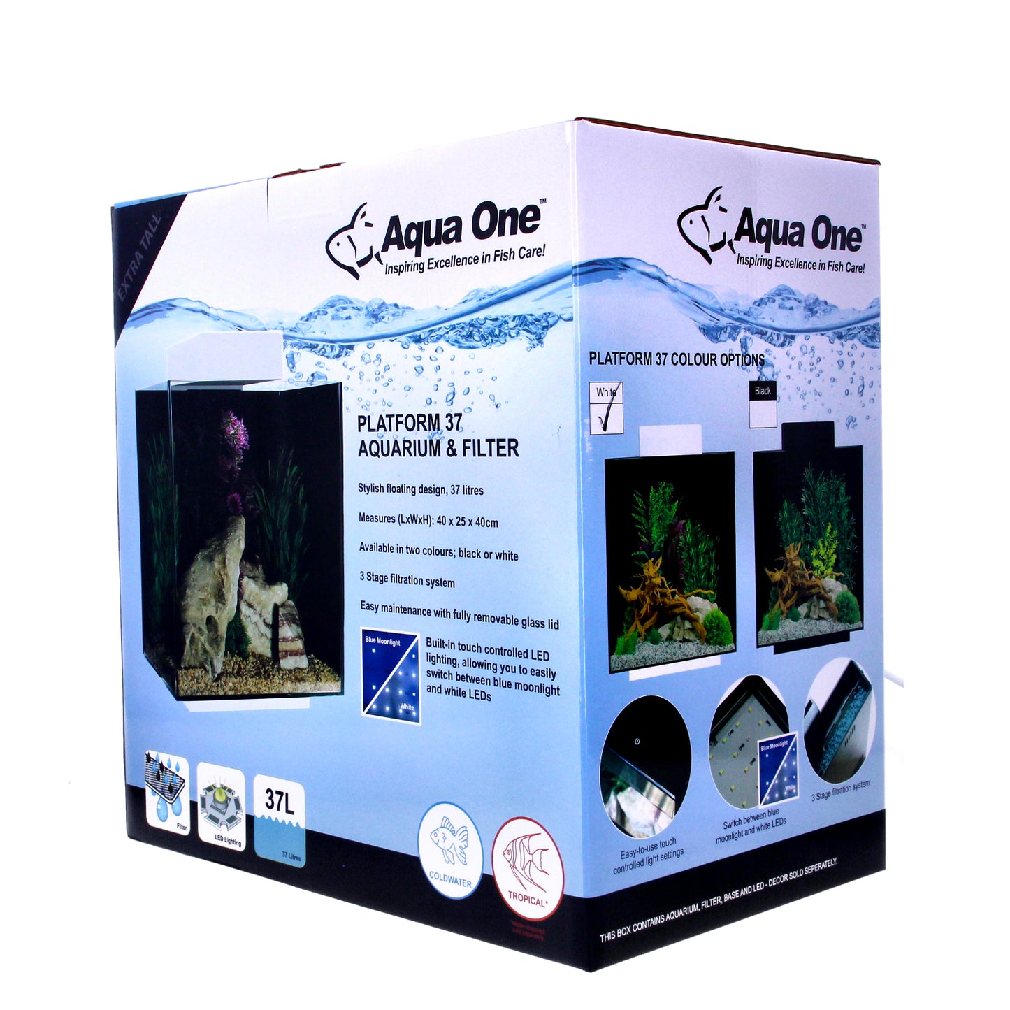 Aqua One Aquarium Platform 37 White
