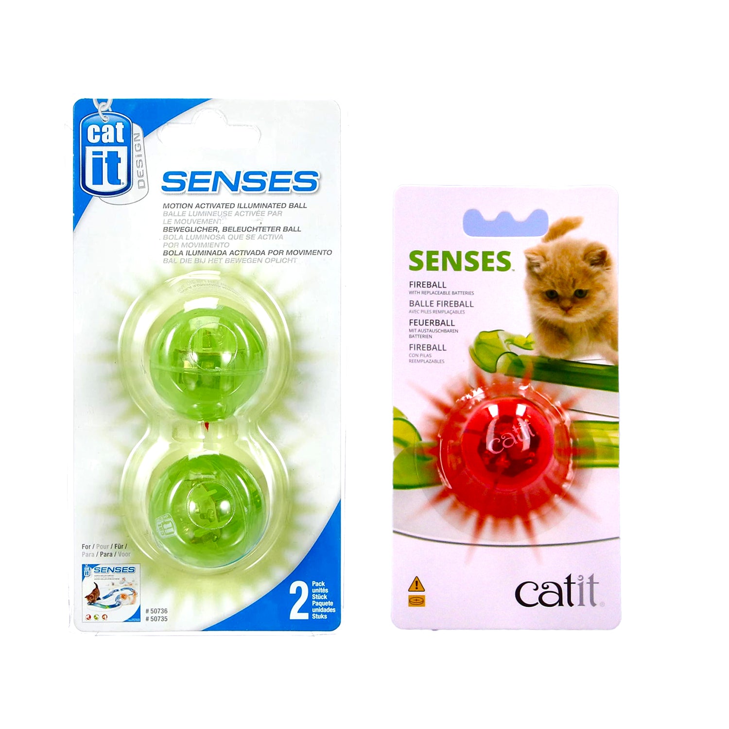 Catit Senses Illuminated Balls and Fireball Interactive Cat Toy