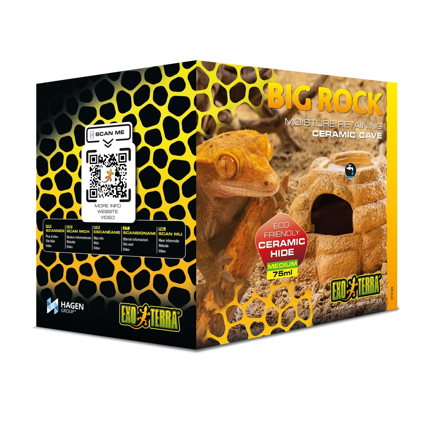 Exo Terra Big Rock Brown Ceramic Reptile Cave