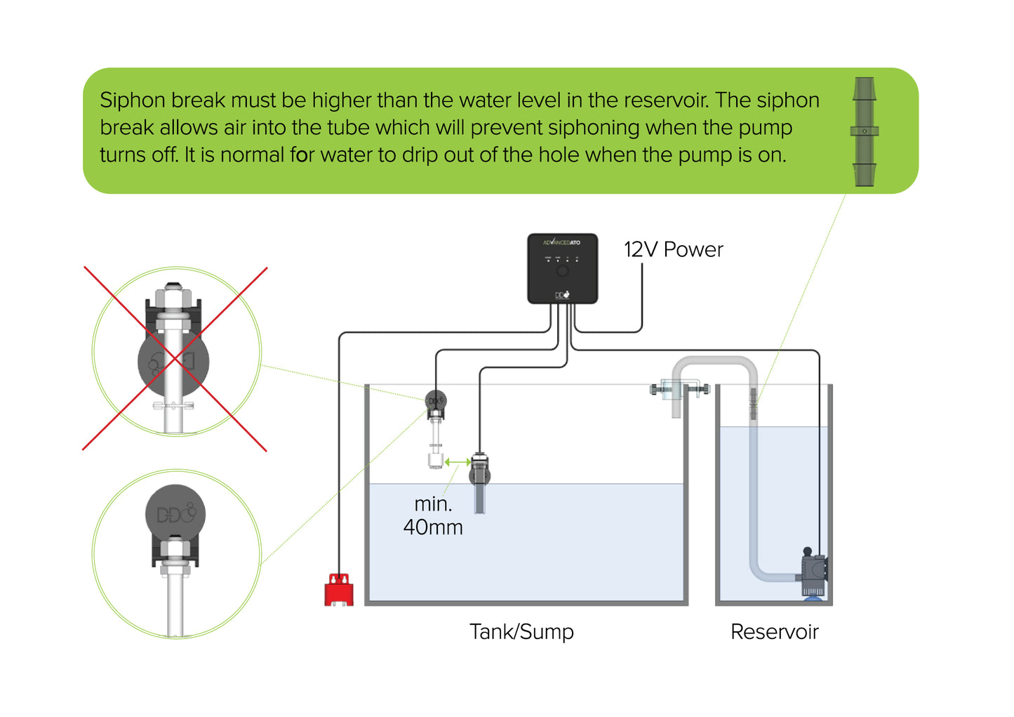 D-D Advanced ATO Auto Top Up System Optical, Float & Flood Detection
