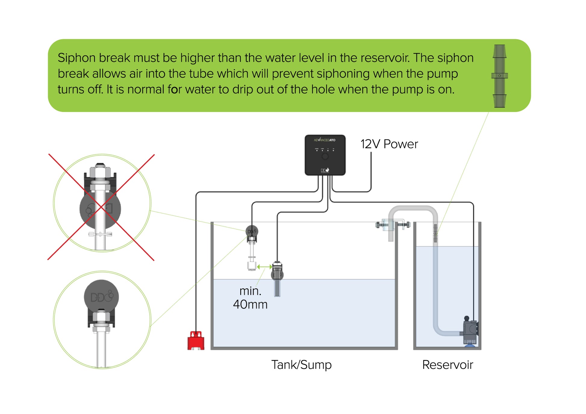 D-D Advanced ATO Auto Top Up System Optical, Float & Flood Detection