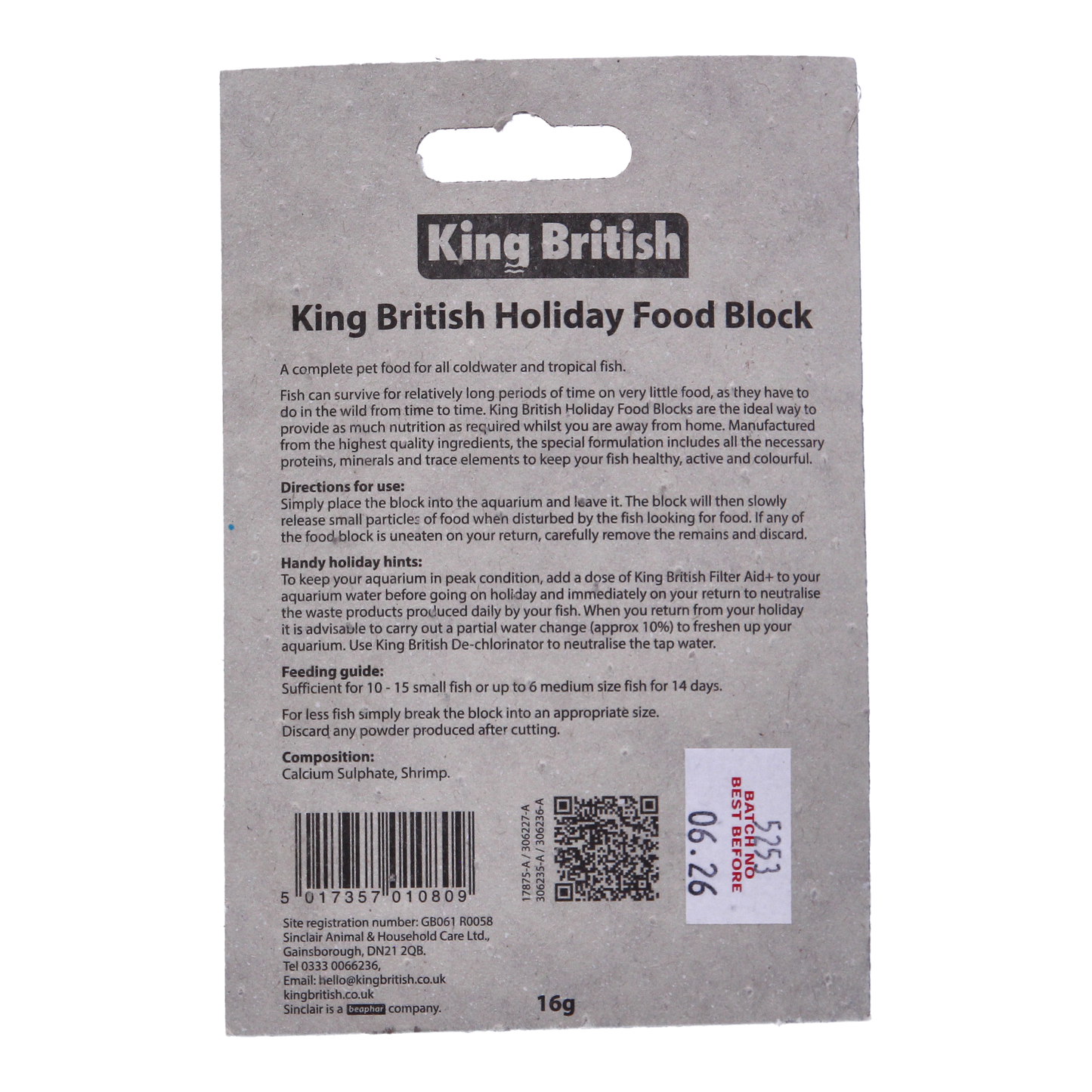 King British Holiday Weekend Food Blocks