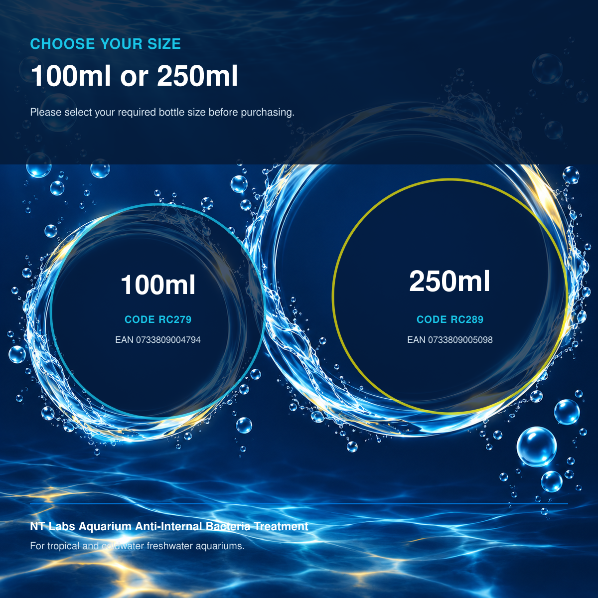 NT Labs Anti-Internal Bacteria Fish Treatment Dropsy Pop Eye 100ml 250ml