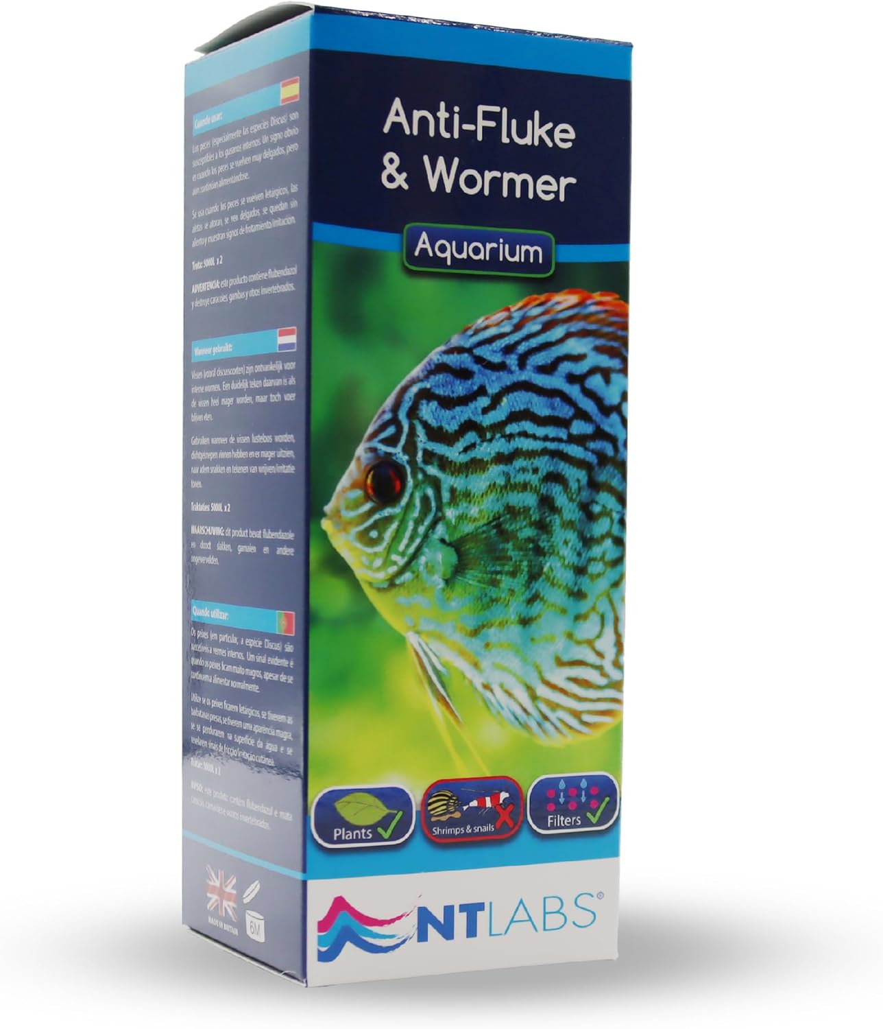 NT Labs Anti-Fluke & Wormer Aquarium Fish Tank Disease Treatment