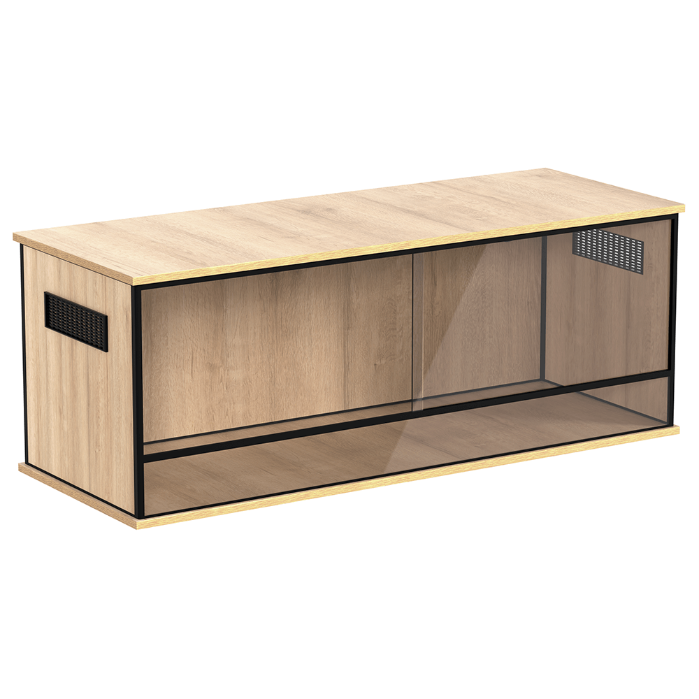 ProRep 4 x 1.5 x 1.5 ft Reptile Vivarium with Glass Doors & Vents – Oak, Grey or Black