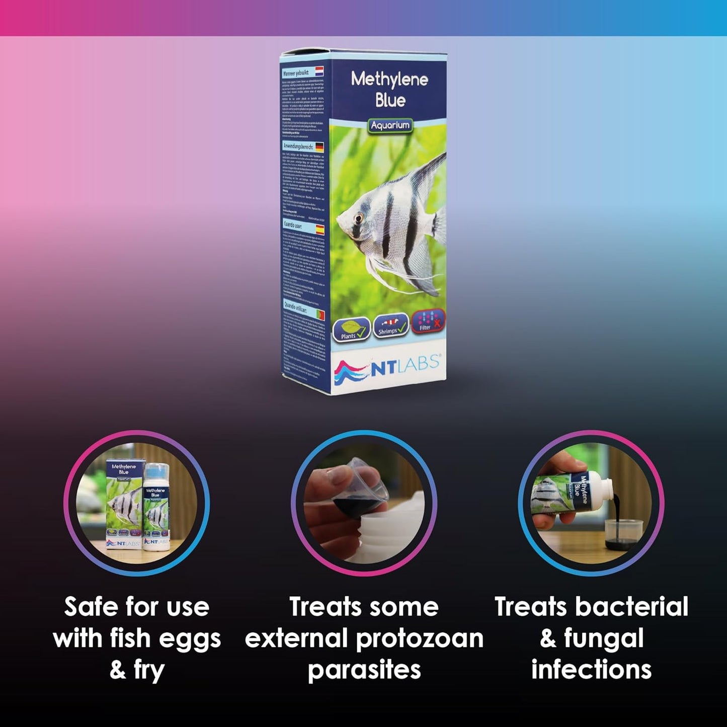Nt Labs Methylene Blue Aquarium Fish Tank Disease & Treatment Medicine 100ml