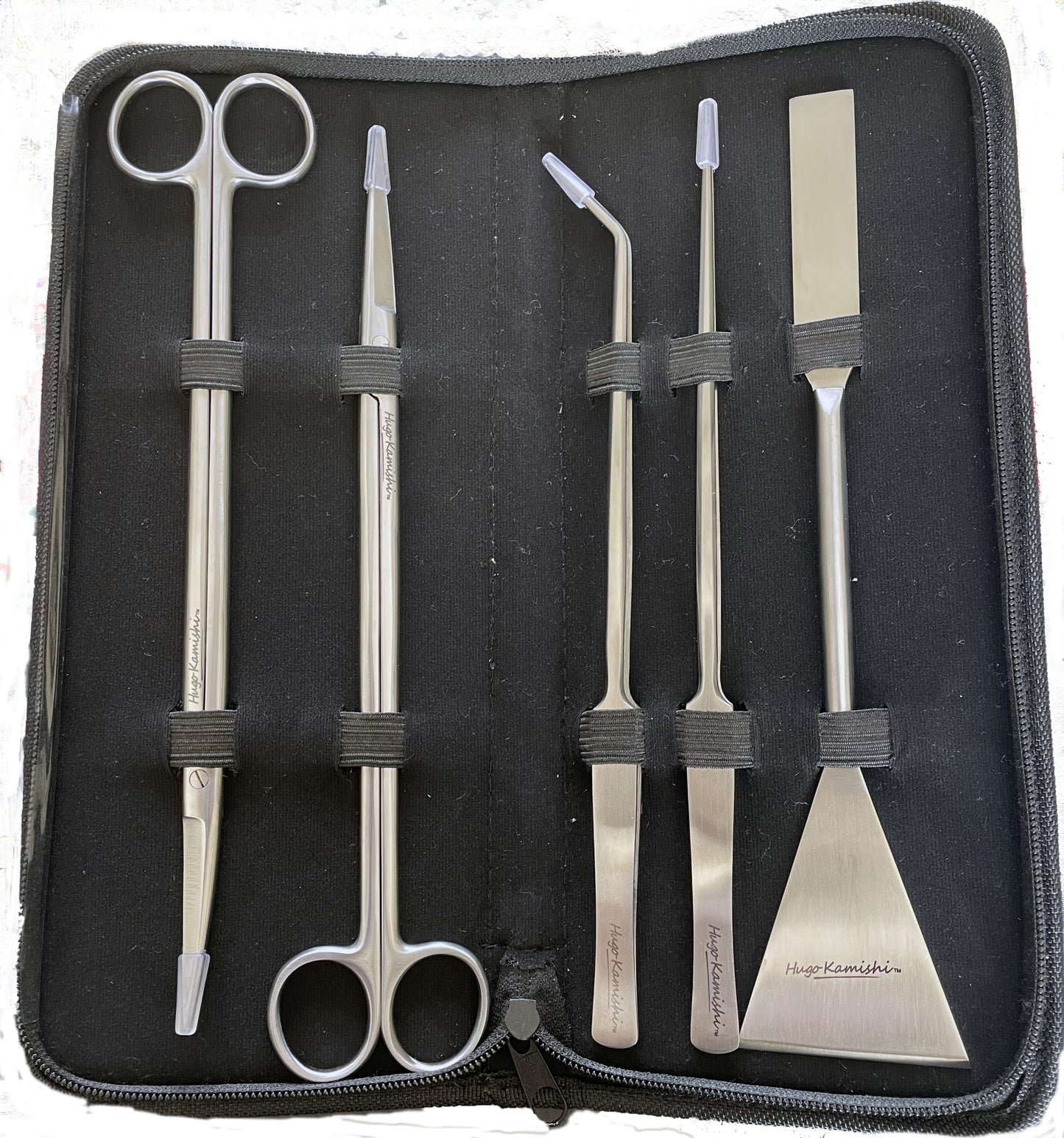 Hugo Premium Stainless Steel Aquascaping Plant Trimming Tools Kit 5 in1
