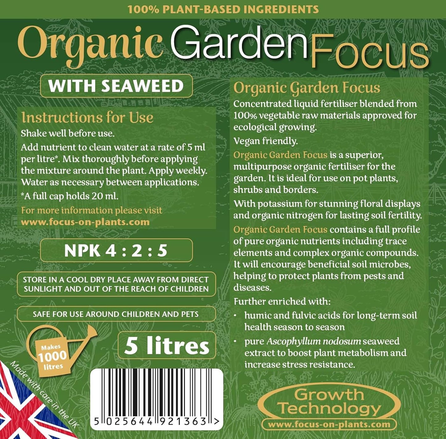 Growth Technology Orgainc Garden Focus