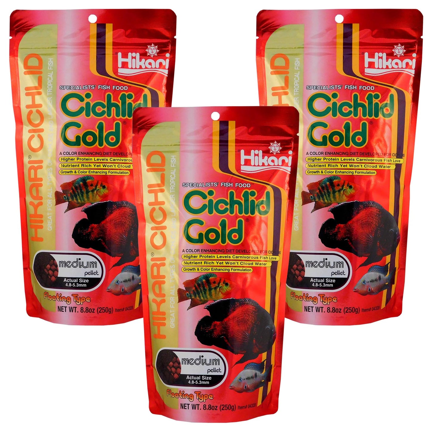 Hikari Cichlid Gold Medium Fish Food Floating Pellets 750g