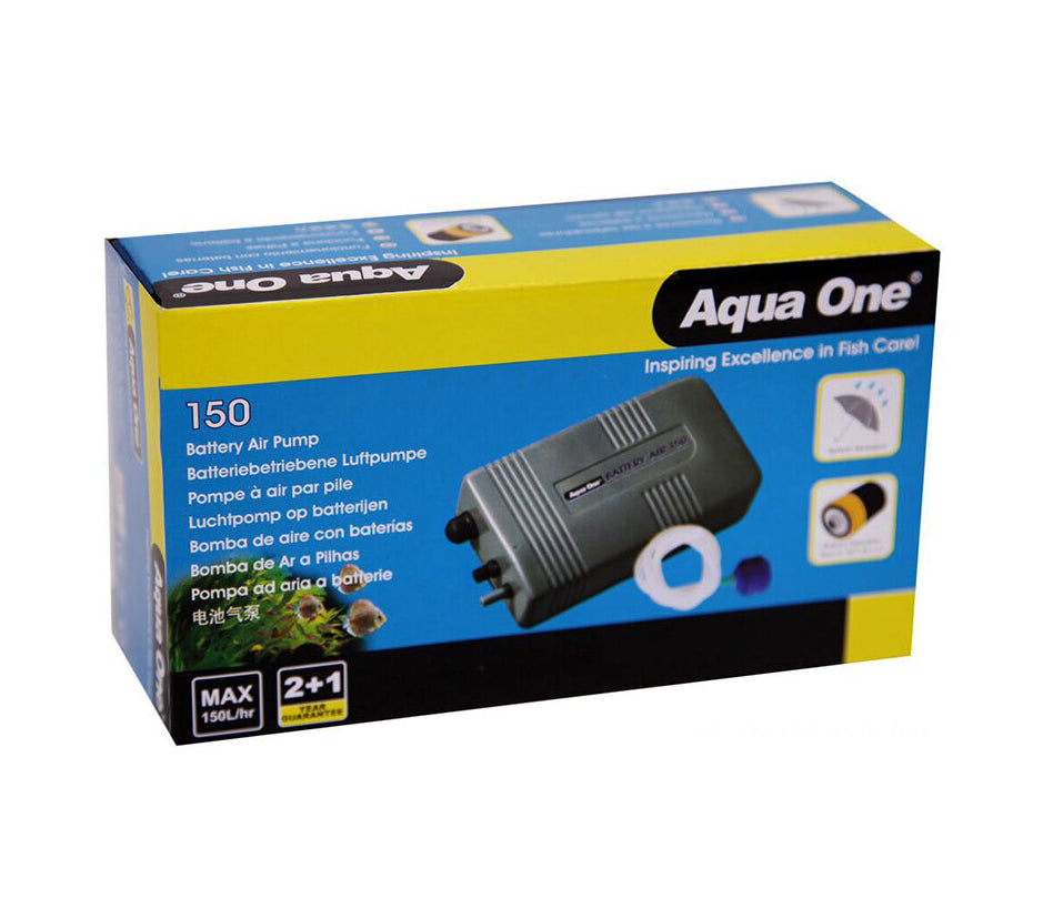 Aqua One Fish Tank Aquarium Battery Operated Air Pump