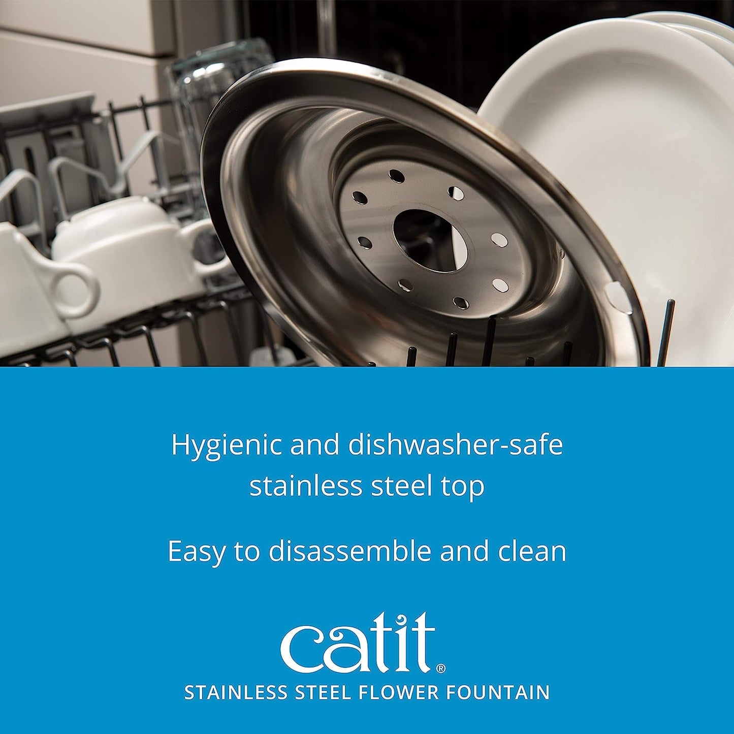 Catit 2.0 StainlessSteel Flower Fountain
