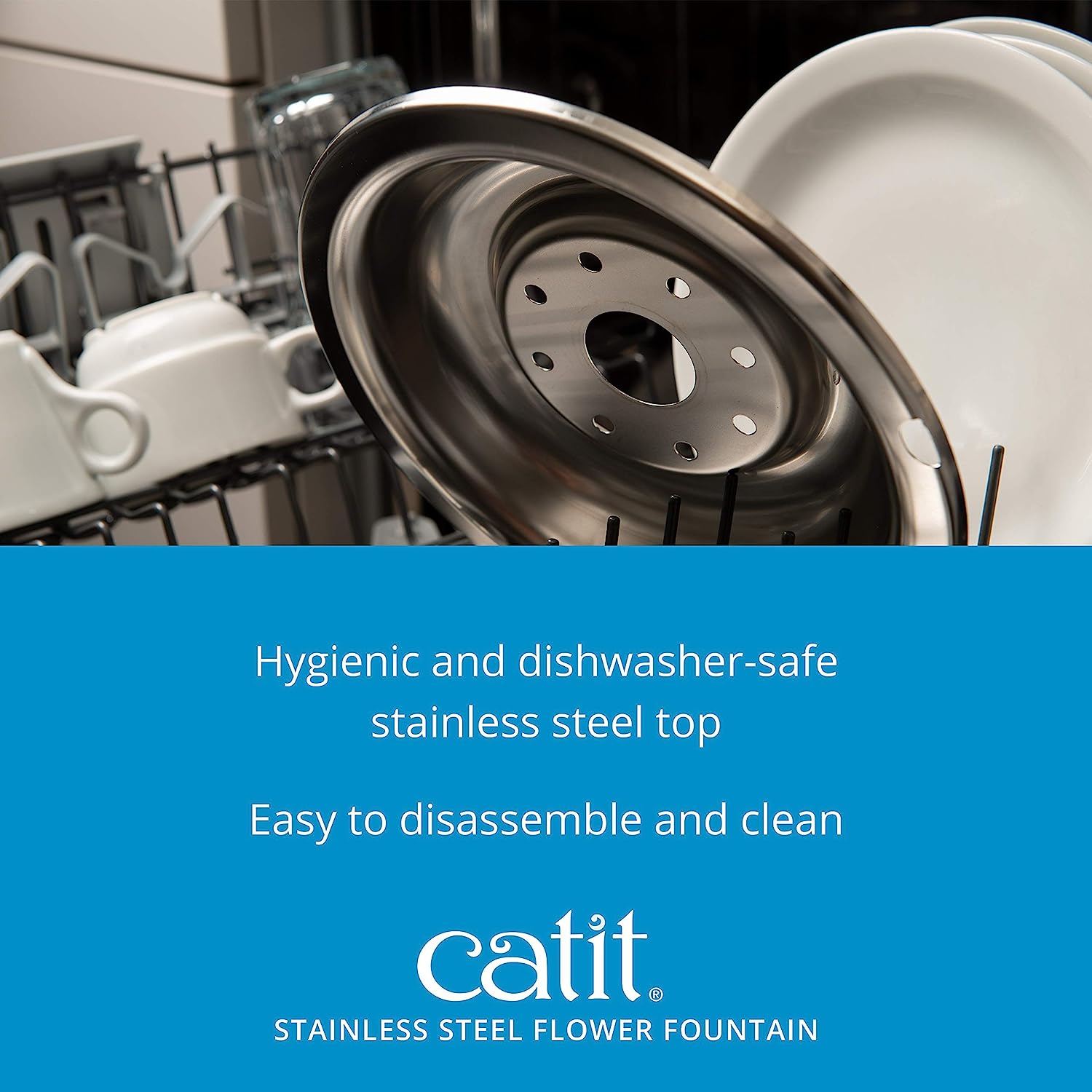 Catit 2.0 StainlessSteel Flower Fountain