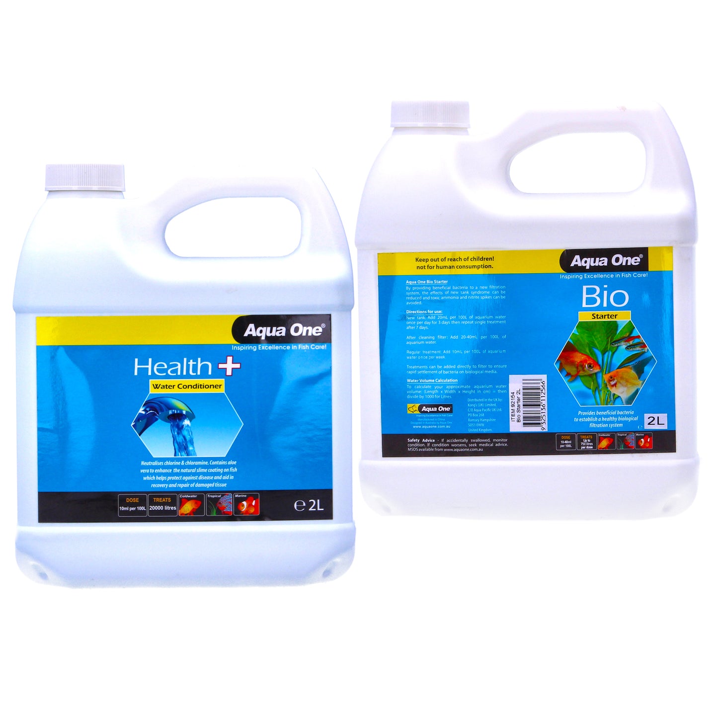 Aqua One Health and Bio Starter Water