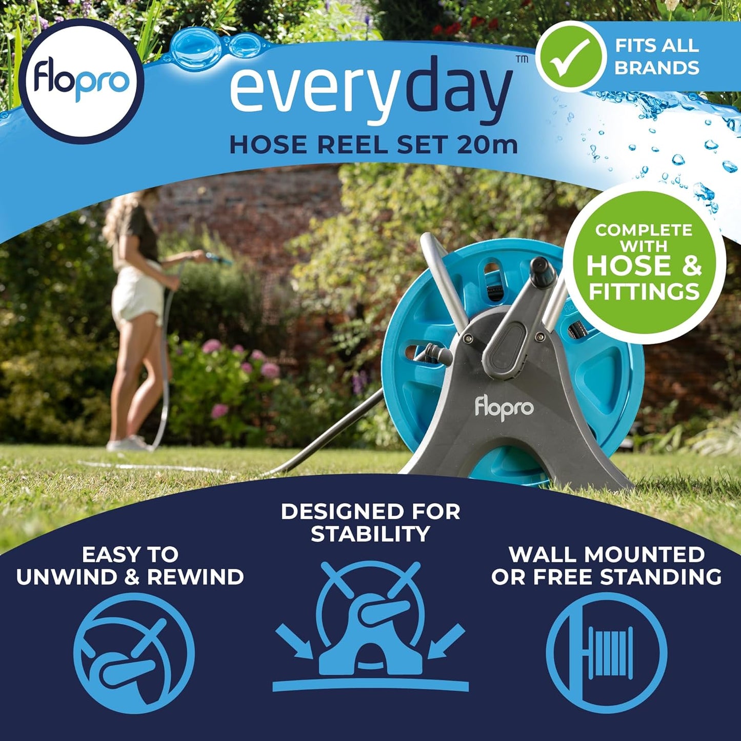 Flopro EasyReel Complete Everyday Hose Set 20m