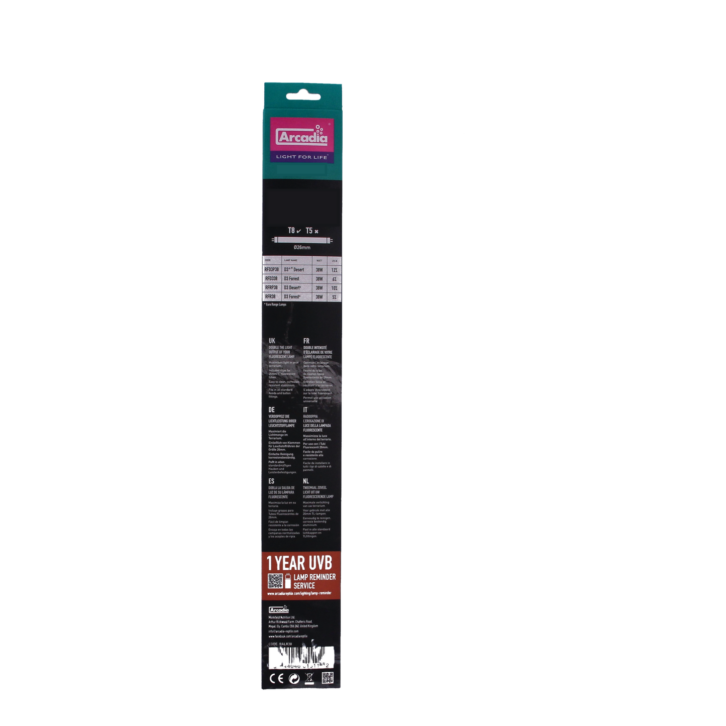 Arcadia Light Reflectors T8