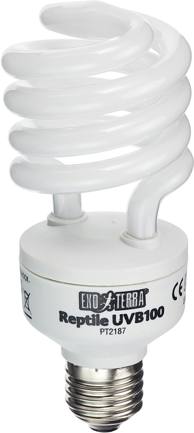 Exo Terra Reptile White UVB 100 Tropical Terrarium Bulb 13W and 25W