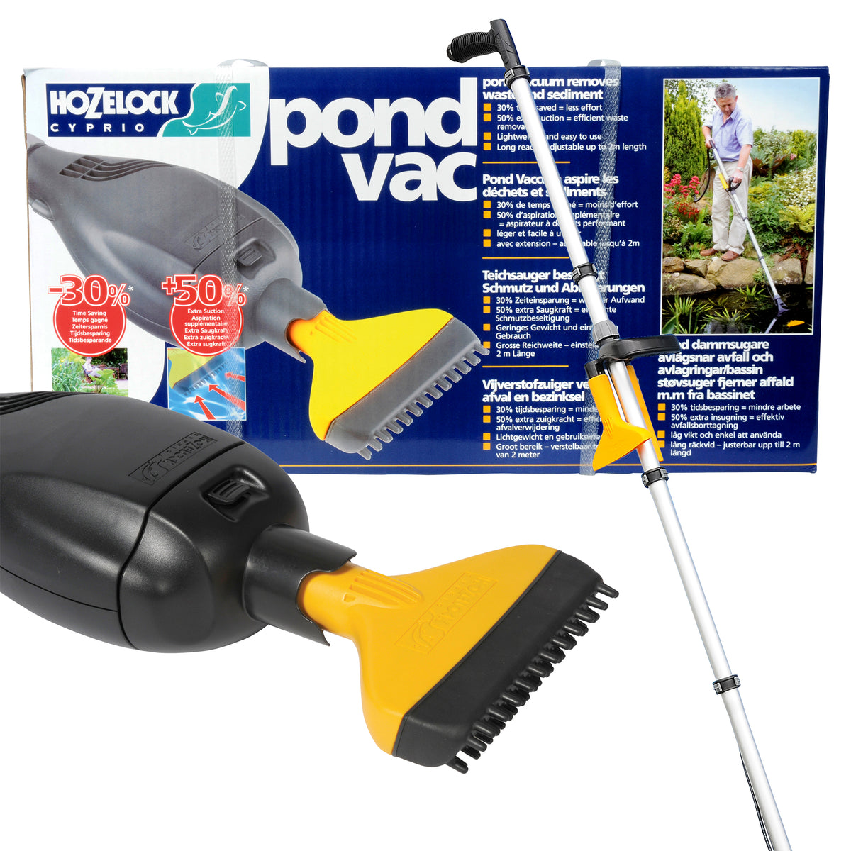 Hozelock Cyprio Pond Vacuum Cleaner Sludge Waste Sediment Cleaner Used Boxed