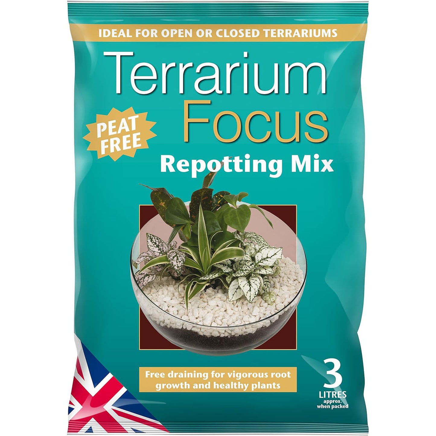 GT Terrarium Focus Repotting Mix Peat Free 3L