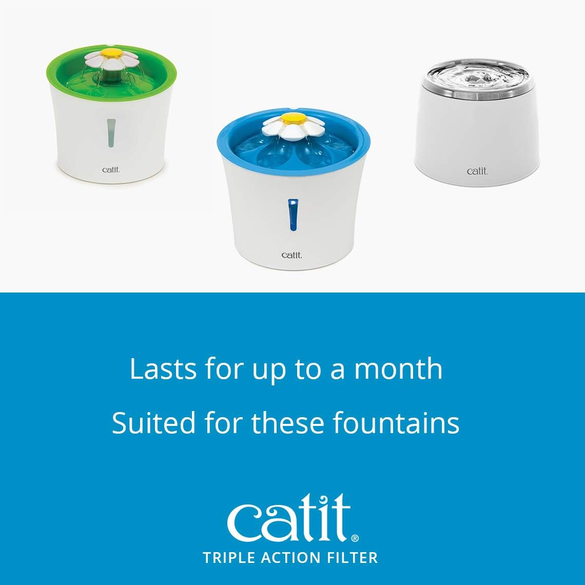 Catit Triple Action Fountain Filter - 12 pack