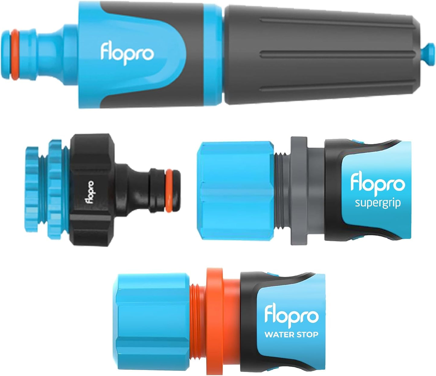 Flopro Hose Starter Set: All-in-One Garden Watering Solution 15m
