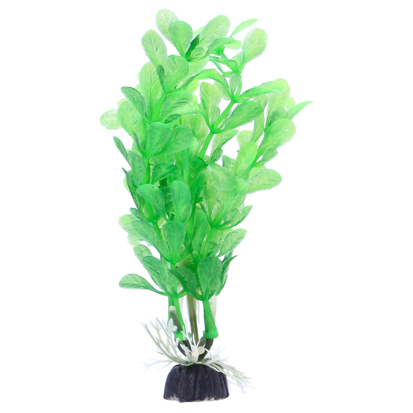 Green Plastic Aquarium Decoration Plants 10cm (Pack of 6)
