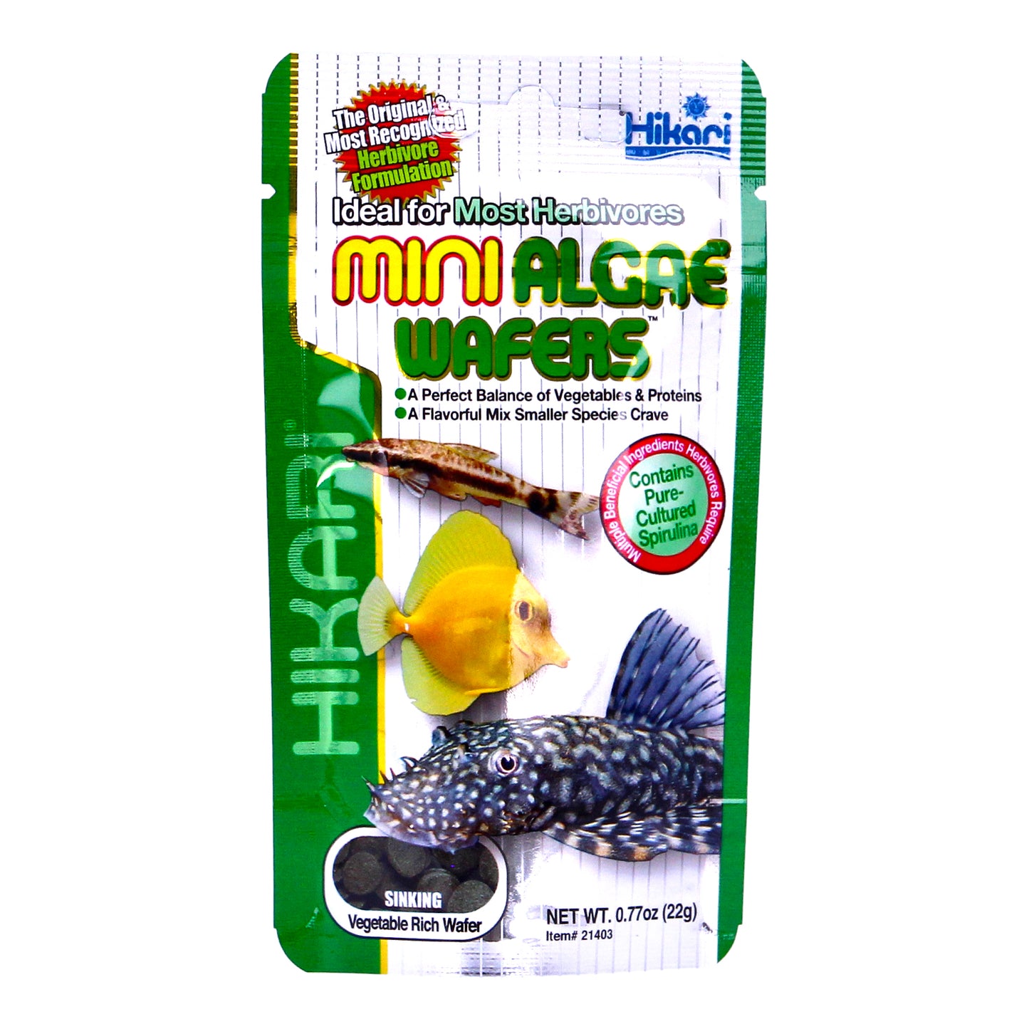 Hikari Mini Tropical Algae Wafers – Sinking Fish Food