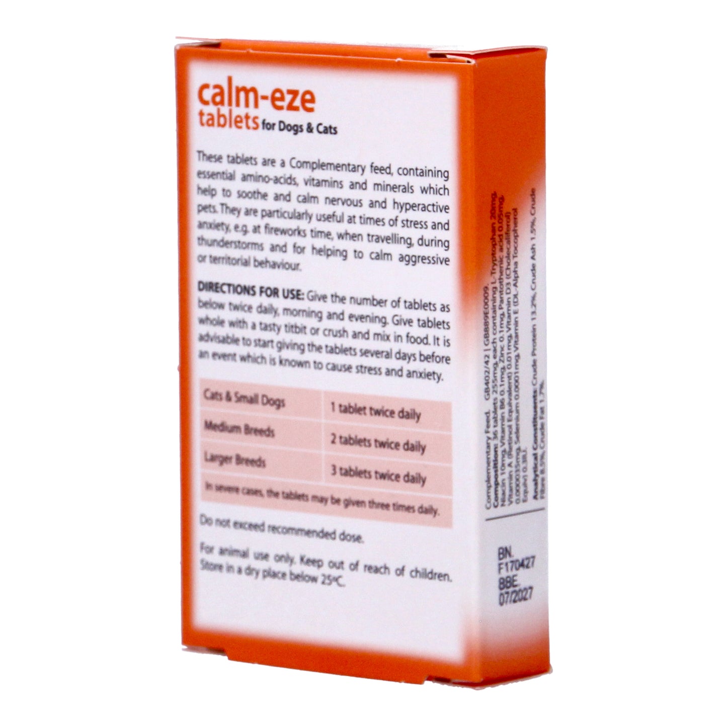 Johnson's Calm Eze Hyperactive Pets Tablets Suitable for Cats & Dogs, 36 Tablets