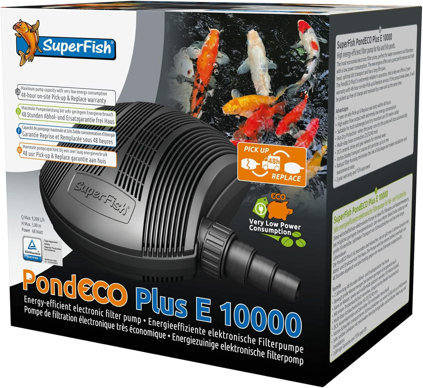 SuperFish Pond Eco Plus 10000 9200L/h 68W