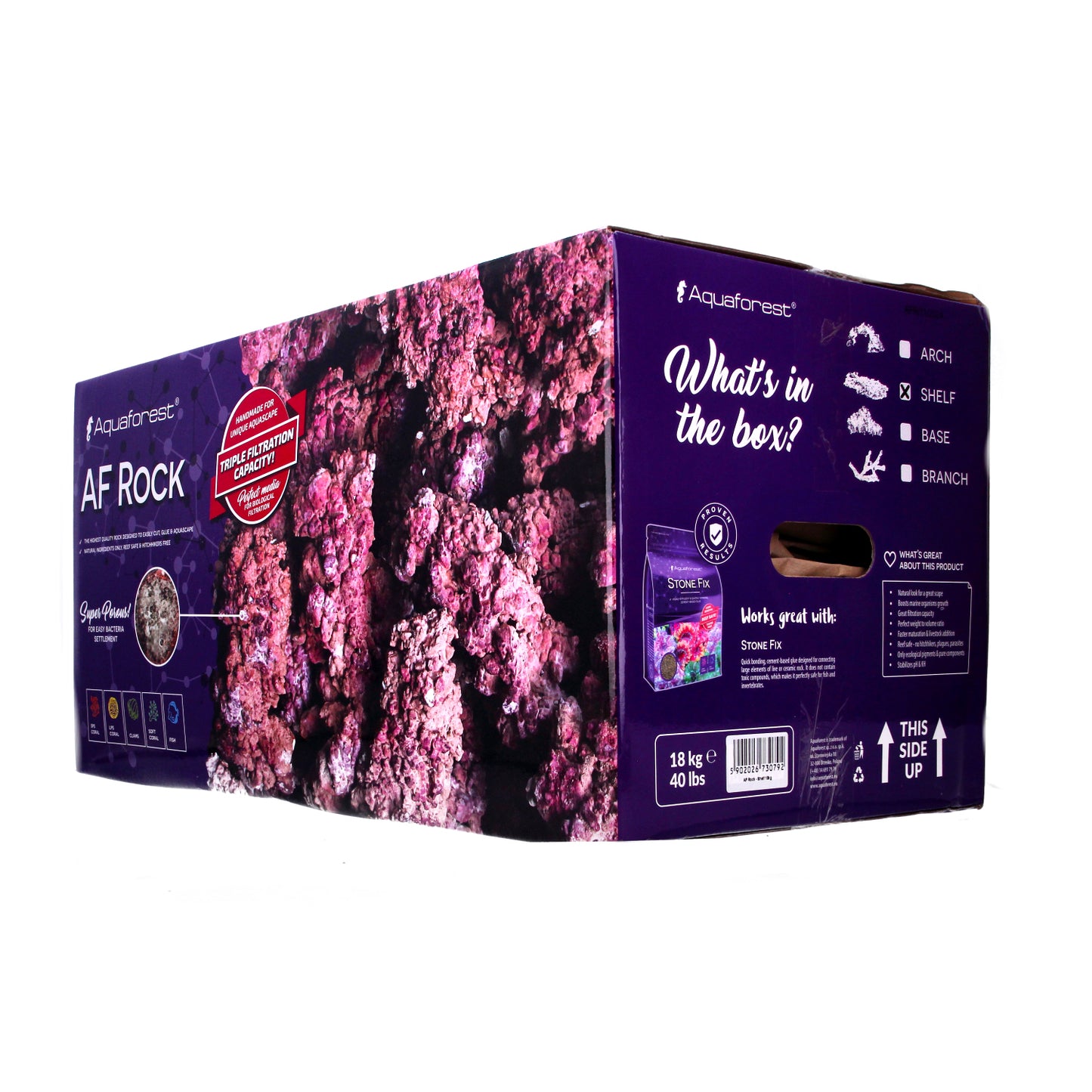 Aquaforest Aquarium Rock Natural Stones Decoration Red 18kg