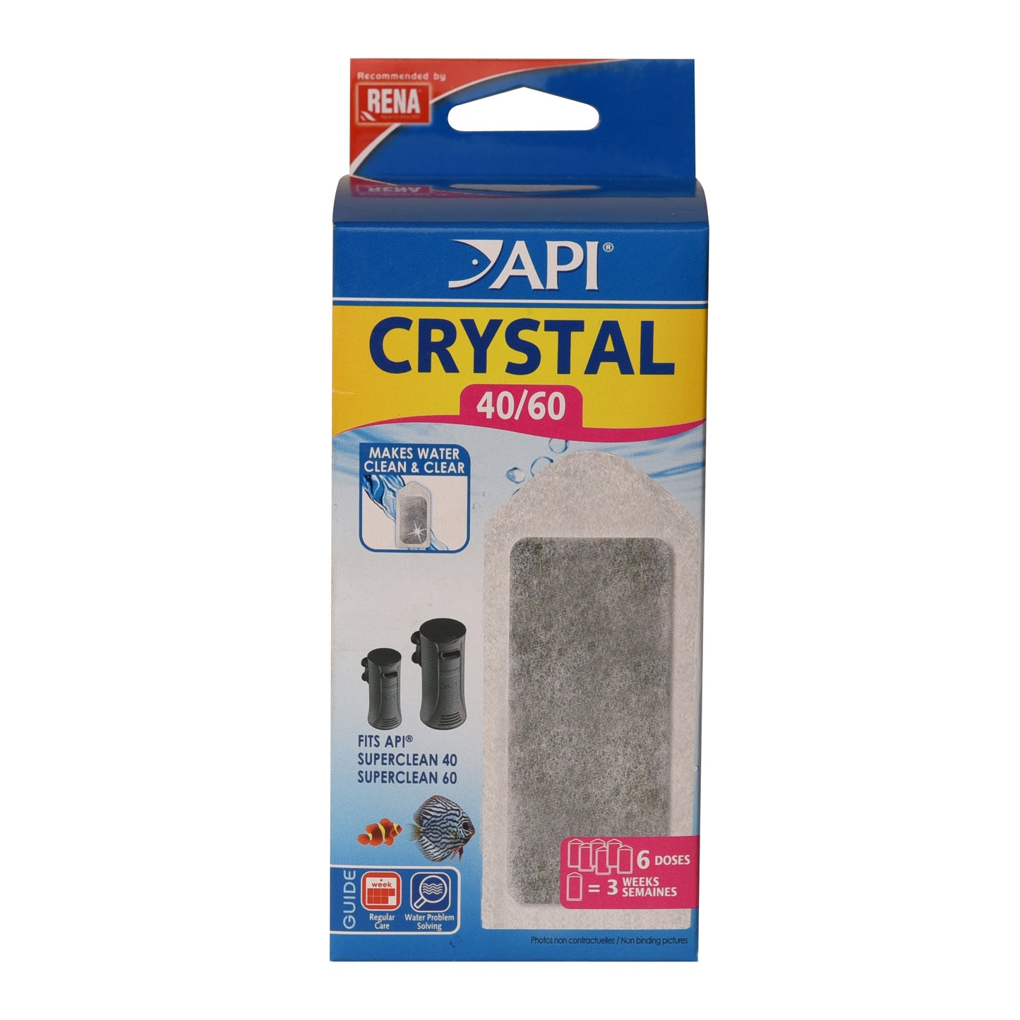 API Crystal 40/60 Filter Media for RENA SuperClean Filters - 2, 6 & 18 Pack