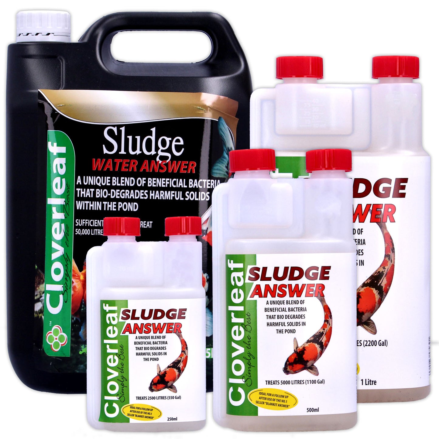 Cloverleaf Blanket & Sludge Answer Blanketweed Pond Weed Water Treatment Bundle